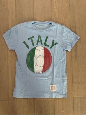 ⚽️ Original Retro Brand Light Blue Italy Soccer Ball T-Shirt ⚽️